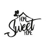 Napis HOME SWEET HOME II - metalowa ozdoba ścienna