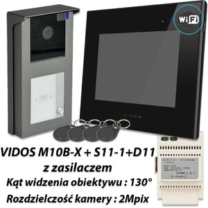 Zestaw Vidos X Wifi monitor M10B-X + stacja S11-1 + D11