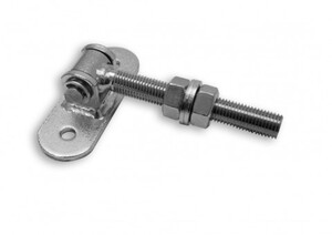 Zawias regulowany M18 z szyldem do przykręcenia 140x50 mm