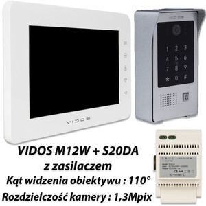 Zestaw Vidos X  monitor M12W + stacja S20DA