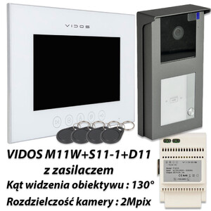 Zestaw Vidos X  monitor M11W + stacja S11-1.D11