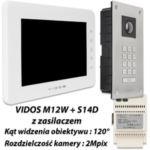 Zestaw Vidos X monitor M12W-X + stacja S14D