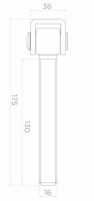 Zawias regulowany długi M16 