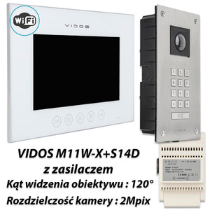 Zestaw Vidos X Wifi monitor M11W-X + stacja S14D