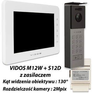 Zestaw Vidos X  monitor M12W + stacja S12D