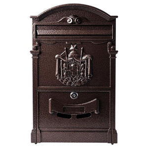 65.202 Briefkasten Al front 405x255x90 farbe kupfer