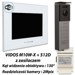 Zestaw Vidos X Wifi monitor M10W-X + stacja S12D
