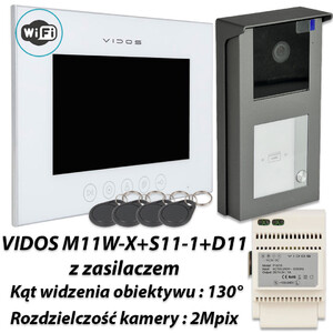 Zestaw Vidos X Wifi monitor M11W-X + stacja S11-1