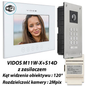 Zestaw Vidos X Wifi monitor M11W-X + stacja S14D