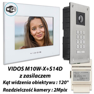 Zestaw Vidos X Wifi monitor M10W-X + stacja S14D