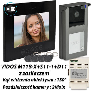 Zestaw Vidos X Wifi monitor M11B-X + stacja S11-1 + D11