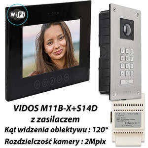 Zestaw Vidos X Wifi monitor M11B-X + stacja S14D
