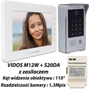 Zestaw Vidos X  monitor M12W + stacja S20DA