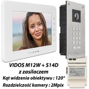 Zestaw Vidos X  monitor M12W-X + stacja S14D