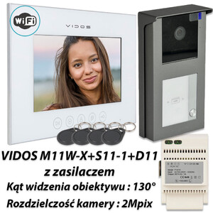 Zestaw Vidos X Wifi monitor M11W-X + stacja S11-1
