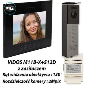 Zestaw Vidos X Wifi monitor M11B-X + stacja S12D
