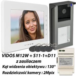 Zestaw Vidos X  monitor M12W-X + stacja S11-1