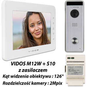 Zestaw Vidos X  monitor M12W-X + stacja S10