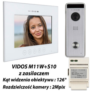 Zestaw Vidos X  monitor M11W + stacja S10