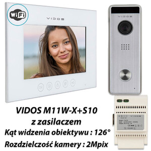 Zestaw Vidos X Wifi monitor M11W-X + stacja S10