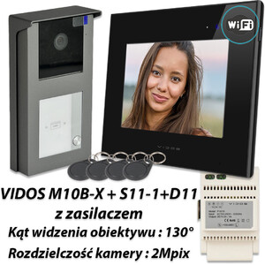 Zestaw Vidos X Wifi monitor M10B-X + stacja S11-1 + D11