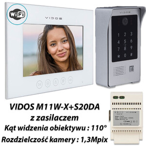 Zestaw Vidos X Wifi monitor M11W-X + stacja S20DA