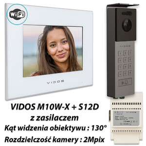 Zestaw Vidos X Wifi monitor M10W-X + stacja S12D