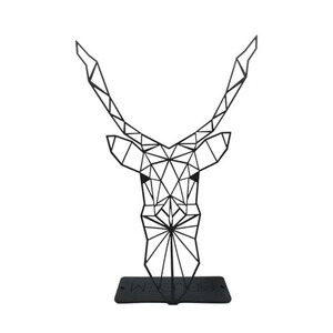 Jeleń geometryczny- metalowa ozdoba stojąca