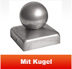 Quadratkappen mit Kugel