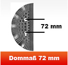 Schilder mit Dommaß 72mm