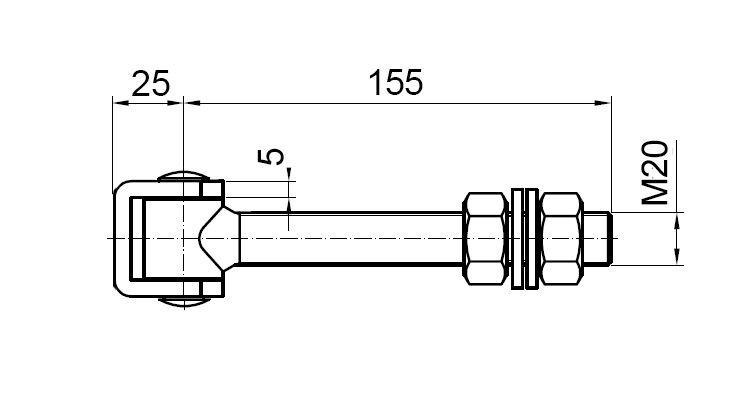 Zawias długi M20